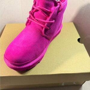 UGG Women's Hot Pink Suede Ankle Bootie